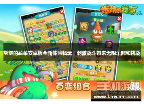 燃烧的蔬菜安卓版全新体验畅玩，刺激战斗带来无限乐趣和挑战